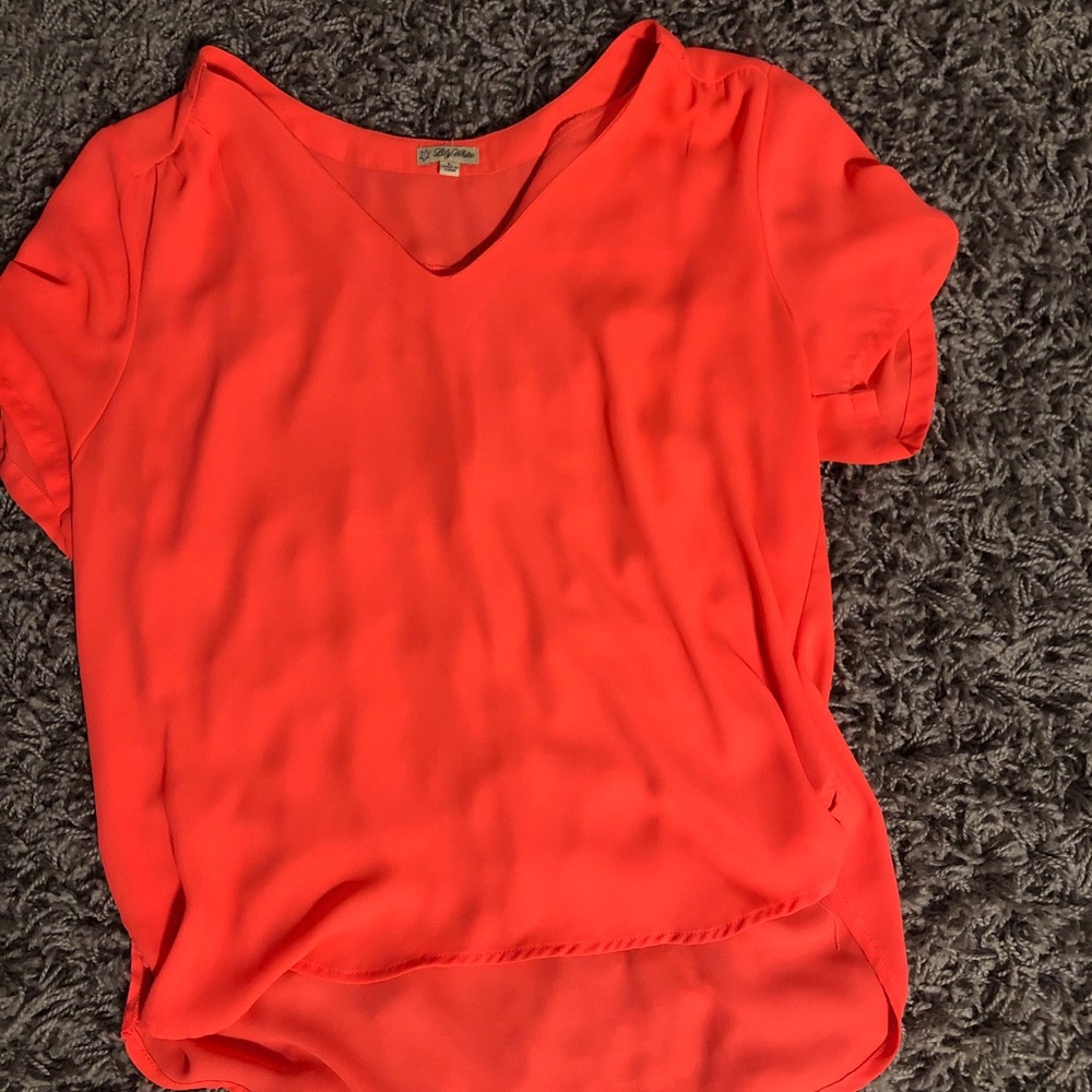 Neon Orange Blouse
